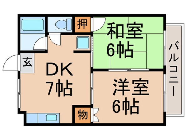 サマックスメゾン中村Ｂの物件間取画像